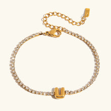 Bracelet Élégant en Or avec Lettre en Bulle