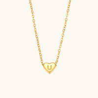 Collier en Or avec Initiale en Cœur
