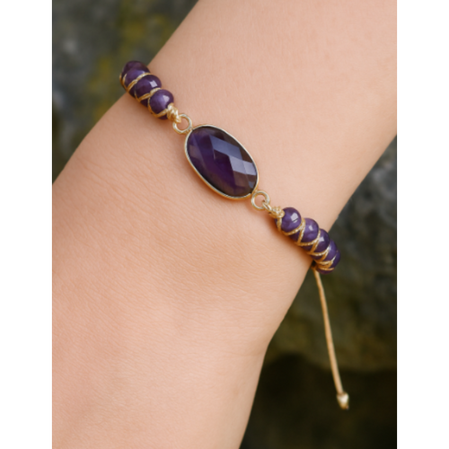 Bracelet élégant en améthyste