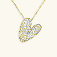 Collier en Diamants avec Initiale en Bulle
