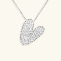 Collier en Diamants avec Initiale en Bulle