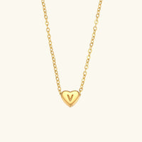 Collier en Or avec Initiale en Cœur
