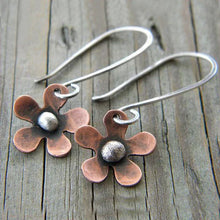 Boucles d'oreilles Vintage Flower en argent