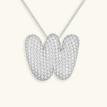 Collier en Diamants avec Initiale en Bulle