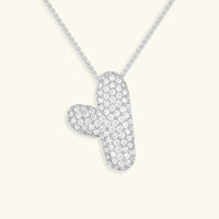 Collier en Diamants avec Initiale en Bulle