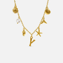 Collier Océan avec Lettre en Or