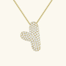 Collier en Diamants avec Initiale en Bulle