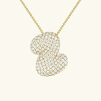 Collier en Diamants avec Initiale en Bulle