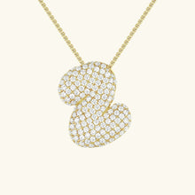 Collier en Diamants avec Initiale en Bulle