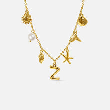 Collier Océan avec Lettre en Or