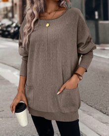 Sweat Avec Coupe Ample, Manches En Aile De Chauve-Souris Et Poches