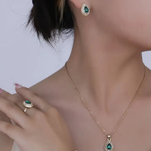 Ensemble de Bijoux Émeraude Valentina
