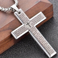 Collier avec pendentif croisé unisexe moderne