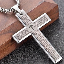 Collier avec pendentif croisé unisexe moderne