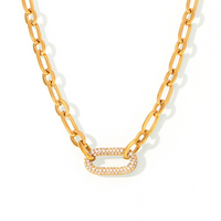 Ensemble de Bijoux Chaîne Maillon Pavé | Or