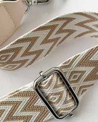Sac bandoulière zippé avec bretelles contrastées