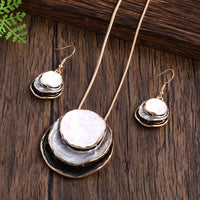 Ensemble Collier et Boucles d'Oreilles Boho Émaillés Fait Main