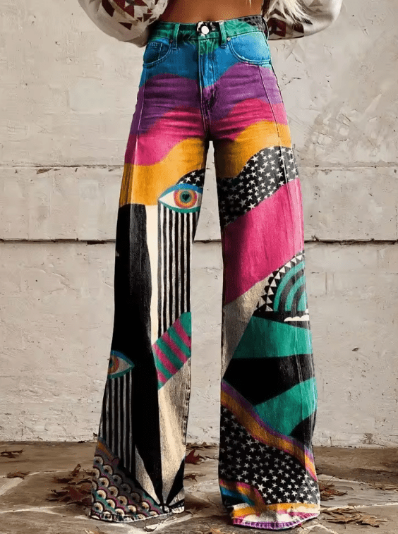 Vespera - Pantalons Vintage Boho