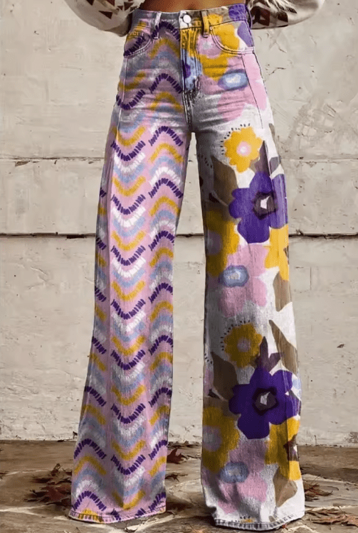 Elysia - Pantalons Boho Vintage
