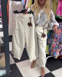 Pantalon Mode Taille Élastique Décontracté