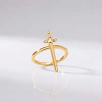 ANNEAU D'ÉPÉE CROIX EN ARGENT