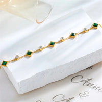Bracelet Émeraude Céleste