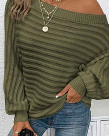 Pull côtelé décontracté de couleur unie