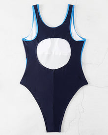 Maillot de bain une pièce tendance aux couleurs contrastées