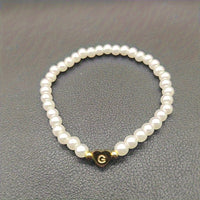Bracelet Élégant en Cœur avec Initiale