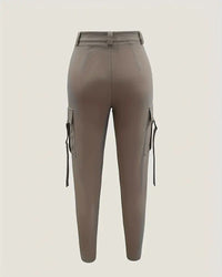 Pantalon Cargo Uni Fermeture Éclair