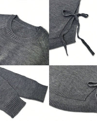 Pull Avec Manches Raglan Et Design De Nœud Latéral