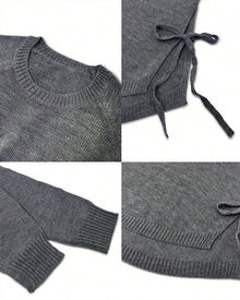 Pull Avec Manches Raglan Et Design De Nœud Latéral