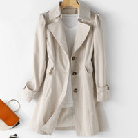 Runa | Manteau trench au style boutonné décontracté pour femme