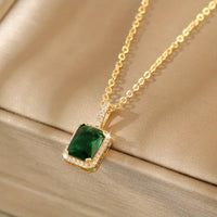 Collier Or et Émeraude Céleste