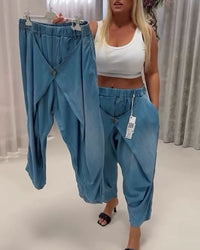 Pantalon Au Design Tendance En Forme De Lanterne