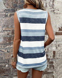 Débardeur Rayure Imprimé Casual