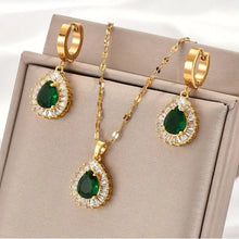Ensemble de Bijoux Émeraude Reine