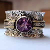 Bague de méditation en cristal de Bohême