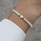 Bracelet Élégant en Cœur avec Initiale