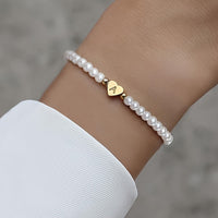 Bracelet Élégant en Cœur avec Initiale