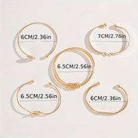 Ensemble de Bracelets Nœud Élégant | Or