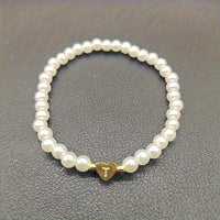 Bracelet Élégant en Cœur avec Initiale