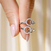 Bague Sœurs pour Toujours – La grande sœur et la petite sœur (Ajustable)