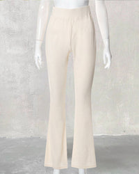 Pantalon slim micro-évasé uni
