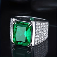 Bague Elsa avec émeraude et diamants