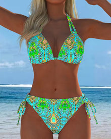 Bikini Coloré Licou Impression