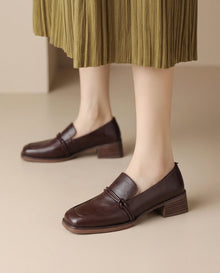Audrey - Mocassins femme à talon bloc confort