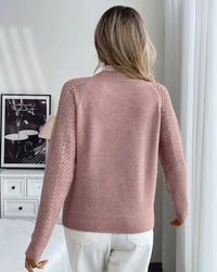 Pull Élégant Volant Creux Bordure