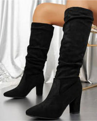 💥 Nouveautés – Déjà En Vente Chaude ! – Bottes À Talons Hauts Unies Et Stylées Pour Femmes