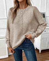 Pull Col Rond Décontracté Ample